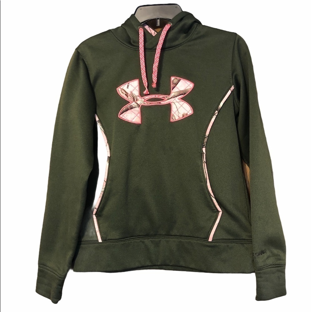 Under Armour Olive and Camo Hoodie S